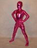 Faschingskostüm Kinder Metallic-Zentai in Fuchsienfarbe