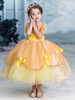 Faschingskostüm Kinder Prinzessin Cosplay Schönheit und das Biest Belle Yellow Dress Kids Cosplay Kostüme Karneval Kostüm