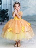 Faschingskostüm Kinder Prinzessin Cosplay Schönheit und das Biest Belle Yellow Dress Kids Cosplay Kostüme Karneval Kostüm