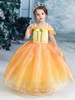 Faschingskostüm Kinder prinzessin kleid schönheit und das biest belle gelb kleid kinder cosplay kostüme Karneval Kostüm