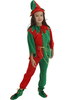 Faschingskostüm Kinder Weihnachtself Kostüm Outfit 4-tlg Karneval Kostüm Karneval Kostüm