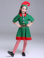 Faschingskostüm Kinder Weihnachtself Kostüme kleine Mädchen halbe Hülse Kleider Set 3 Stück Karneval Kostüm Karneval Kostüm