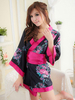 Faschingskostüm Kleider & Robes schwarzen Kimono schnüren sich oben geöffnete Schulter Polyester-Wäsche