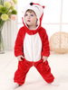 Faschingskostüm Kleinkind-Karikatur-Overall-Fox-Rot-Pyjama-Kigurumi-Strampler Karneval Kostüm