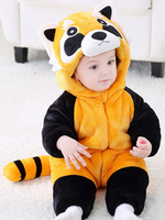Faschingskostüm Kleinkinder Raccoon Pajamas 2021 Kigurumi Strampelanzug Orange Flanell Overall Für Kinder Karneval Kostüm Karneval Kostüm
