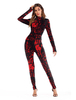 Faschingskostüm Kostüm Scary Printed Blut Langarm Frauen Overalls Karneval Kostüm