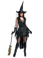 Faschingskostüm-Kostüme Black Adults zweifarbiges; elegantes; geschichtetes Huthandschuh-Polyester-Weihnachtskleid