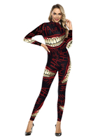 Faschingskostüm-Kostüme Burgunder Damen Stretch Jumpsuit Polyester Trikot Urlaub Kostüme