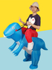 Faschingskostüm Kostüme in Blau Unisex Polyester Kunststoff für Erwachsenen und Mardi Gras mit Thema von Tier und Hut&und Accessoires&Hose Karneval Kostüm