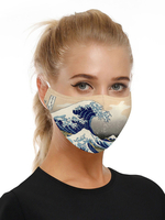 Faschingskostüm Kostümzubehör Mask Wave Print