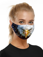 Faschingskostüm Kostümzubehör Maske Eagle Print