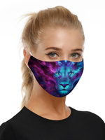 Faschingskostüm Kostümzubehör Maske Lion Print