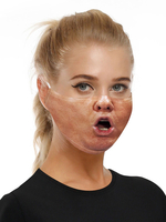Faschingskostüm Kostümzubehör Maske Lustiger Gesichtsdruck