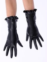 Faschingskostüm Latex Handschuhe in Schwarz