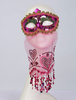 Faschingskostüm Latex Scary Maske mit Thema von Film Maske Kunststoff für Damen mit Maske Karneval Kostüm