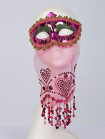 Faschingskostüm Latex Scary Maske mit Thema von Film Maske Kunststoff für Damen mit Maske Karneval Kostüm