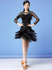 Faschingskostüm Latin Dance Kleider Fringe Layered Sheer Dress Dancing Kostüm Karneval Kostüm