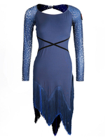 Faschingskostüm Latin Dance Kostüm Backless Fringe Bead Modal Dress Dancing Kostüm