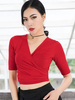 Faschingskostüm Latin Dance Kostüm Frauen V Neck Cross Front Top Karneval Kostüm