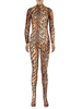 Faschingskostüm Leopard Print Zentai Sexy Spandex-Overall für Damen