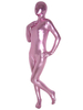 Faschingskostüm Lila Metallic-Zentai Suit