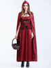 Faschingskostüm Little Red Riding Hood Damen Outfit Cosplay mit Handschuhen Kostüme Karneval Karneval Kostüm
