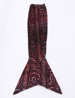 Faschingskostüm Mahagoni Mermaid Tail glänzend metallisch Unisex: Tier Zentai