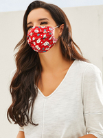 Faschingskostüm Maske für Erwachsene Blumendruck Maskerade 3 Stück pro Packung