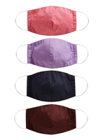Faschingskostüm Maske für Erwachsene Maskerade 4 Stück pro Packung einfarbig