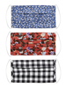 Faschingskostüm Maske für Erwachsene Maskerade Plaid Print 3 Stück pro Packung
