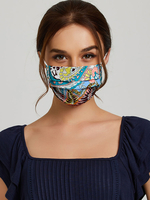 Faschingskostüm Maske für Erwachsene Maskerade Tie Dye Print 5 Stück pro Packung