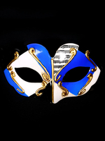 Faschingskostüm Maskerade Kostüm Zubehör Farbblock Vergolden Karneval Faschingskostüm Maske Karneval Kostüm