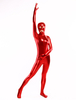 Faschingskostüm Metallic-Bodysuit in Rot
