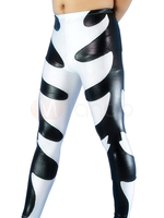 Faschingskostüm Metallic Ringen Hose mit Zebra Streifen