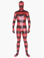 Faschingskostüm Metallic-Zentai Overall mit Spinnennetzmuster