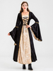 Faschingskostüm Mittelalterliche Retro-Kleid Renaissance-Kleid Schnürung Bell Sleeve Kleid