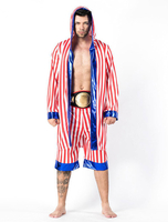 Faschingskostüm Männer Boxer Kostüm Karneval Kostüm gestreiftes Outfit Karneval Kostüm