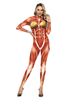 Faschingskostüm Muskeldruck Jumpsuit Attack auf Titan Karneval Kostüm Cosplay Kostüm