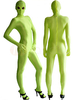 Faschingskostüm Neon Gelb Lycra Spandex Catsuit