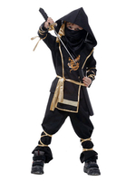 Faschingskostüm Ninja-Halloween-Kostüm für Kinder in Schwarze