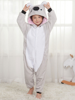 Faschingskostüm Onesie Kigurumi Pyjamas Koala Kinder Unisex Grau Für Kinder Winter Nachtwäsche Maskottchen Tier Faschingskostüm