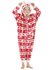 Faschingskostüm Onesie Pyjamas Kigurumi Weihnachtsdruck Kid Flanell Jumpsuit Karneval Kostüm