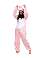 Faschingskostüm Osterhase Kigurumi Flanell Hase Kaninchen Adult Jumpsuit