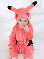 Faschingskostüm Pikachu Kigurumi Pajamas 2021 Kleikind Strampelanzug Kinder Flanell Overalls Karneval Kostüm Karneval Kostüm
