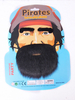 Faschingskostüm Piraten Gesichtsbehaarung Schwarz Unisex Selbstklebender Bart