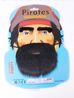 Faschingskostüm Piraten Gesichtsbehaarung Schwarz Unisex Selbstklebender Bart