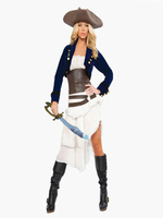 Faschingskostüm Piratenkostüm Faszinierendes Piratin Kostüm Karneval Kostüm