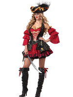 Faschingskostüm Piratenkostüm Karneval Faszinierendes Piraten Kostüm in Rot Karneval Kostüm