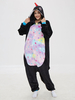 Faschingskostüm Pyjamas Kigurumi Onesie Dinosaur Starlet Schwarzer Flanelloverall Kigurumi Kostüme Karneval Kostüm