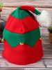 Faschingskostüm Red Xmas Hut Bell Pom Pom Color Block Weihnachtsfeier Zubehör Karneval Kostüm